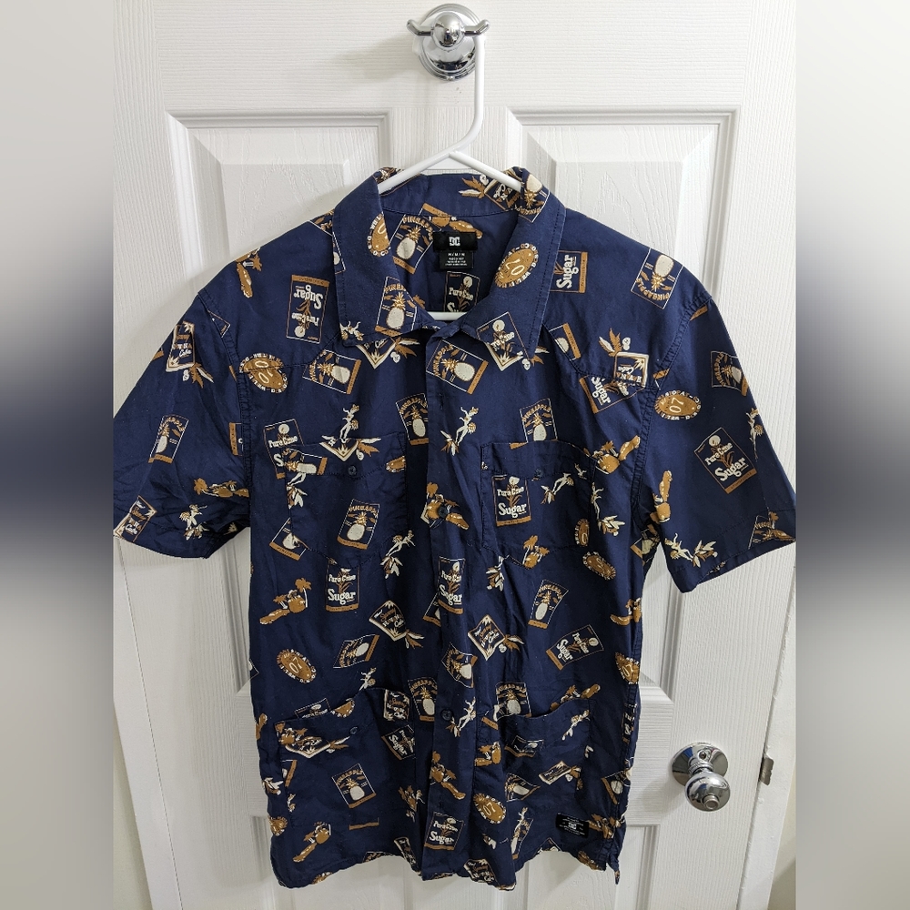 DC button down shirt